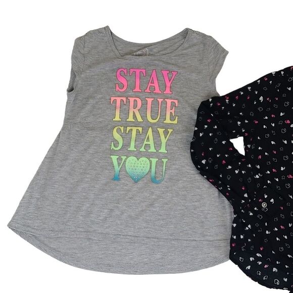 Girls Size 7/8 summer 9 pcs clothes bundle Shirts Tank Top Shorts Leggings Capri - Picture 4 of 11